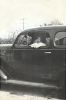 Darlene Van Pelt in car, 17 Nov 1941, Glendale, CA