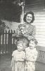 Lois Van Pelt left front and Beverly Miller, Darlene Van Pelt in back, Mar 1942, Glendale, CA