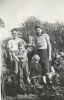 Back to front and left to right, Ruth, Dennis, Melvin and Lois Van Pelt, and far right a friend Lucille Adams, Dec 1941, Glendale, CA